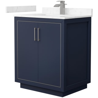 A thumbnail of the Wyndham Collection WCF1111-30S-VCA-MXX Dark Blue / Carrara Cultured Marble Top / Brushed Nickel Hardware