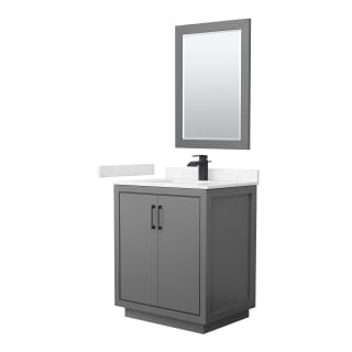 A thumbnail of the Wyndham Collection WCF1111-30S-VCA-M24 Dark Gray / Carrara Cultured Marble Top / Matte Black Hardware