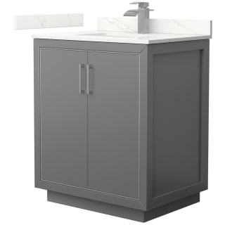 A thumbnail of the Wyndham Collection WCF111130S-QTZ-UNSMXX Dark Gray / Giotto Quartz Top / Brushed Nickel Hardware