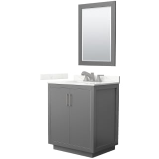 A thumbnail of the Wyndham Collection WCF111130S-QTZ-US3M24 Dark Gray / Giotto Quartz Top / Brushed Nickel Hardware