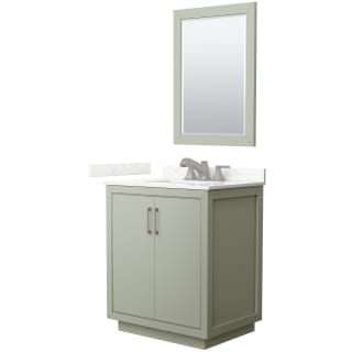 A thumbnail of the Wyndham Collection WCF111130S-QTZ-US3M24 Light Green / Giotto Quartz Top / Brushed Nickel Hardware