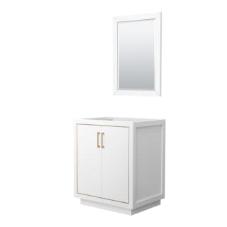 A thumbnail of the Wyndham Collection WCF1111-30S-CX-M24 White / Satin Bronze Hardware