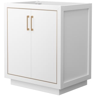 A thumbnail of the Wyndham Collection WCF1111-30S-CX-MXX White / Satin Bronze Hardware