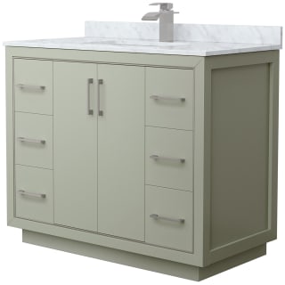 A thumbnail of the Wyndham Collection WCF1111-42S-NAT-MXX Light Green / Brushed Nickel Hardware