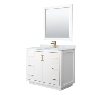 A thumbnail of the Wyndham Collection WCF1111-42S-NAT-M34 White / Satin Bronze Hardware