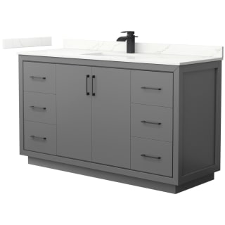 A thumbnail of the Wyndham Collection WCF111160S-QTZ-UNSMXX Dark Gray / Giotto Quartz Top / Matte Black Hardware