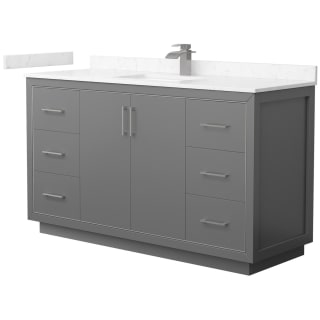 A thumbnail of the Wyndham Collection WCF1111-60S-VCA-MXX Dark Gray / Carrara Cultured Marble Top / Brushed Nickel Hardware