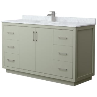 A thumbnail of the Wyndham Collection WCF1111-60S-NAT-MXX Light Green / Brushed Nickel Hardware