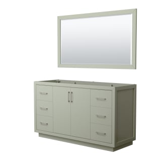 A thumbnail of the Wyndham Collection WCF1111-60S-CX-M58 Light Green / Brushed Nickel Hardware