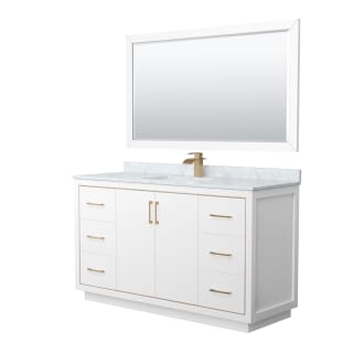 A thumbnail of the Wyndham Collection WCF1111-60S-NAT-M58 White / Satin Bronze Hardware
