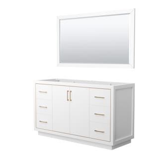 A thumbnail of the Wyndham Collection WCF1111-60S-CX-M58 White / Satin Bronze Hardware