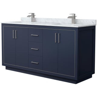 A thumbnail of the Wyndham Collection WCF1111-66D-NAT-MXX Dark Blue / Brushed Nickel Hardware