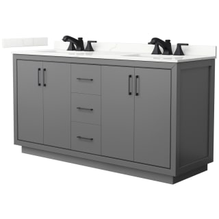 A thumbnail of the Wyndham Collection WCF111166D-QTZ-US3MXX Dark Gray / Giotto Quartz Top / Matte Black Hardware