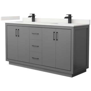 A thumbnail of the Wyndham Collection WCF111166D-QTZ-UNSMXX Dark Gray / White Quartz Top / Matte Black Hardware