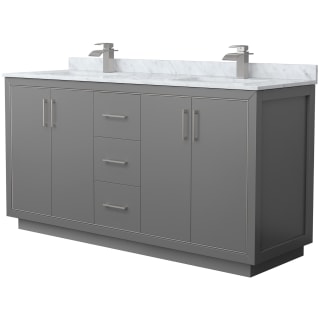 A thumbnail of the Wyndham Collection WCF1111-66D-NAT-MXX Dark Gray / Brushed Nickel Hardware