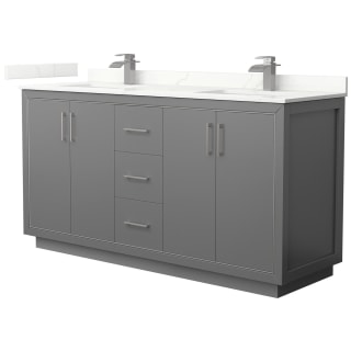 A thumbnail of the Wyndham Collection WCF111166D-QTZ-UNSMXX Dark Gray / Giotto Quartz Top / Brushed Nickel Hardware