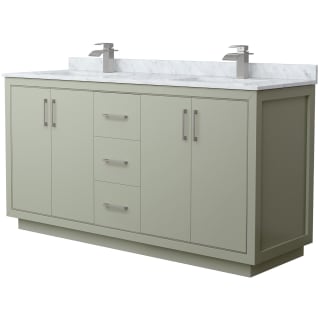 A thumbnail of the Wyndham Collection WCF1111-66D-NAT-MXX Light Green / Brushed Nickel Hardware