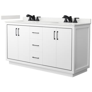 A thumbnail of the Wyndham Collection WCF111166D-QTZ-US3MXX White / White Quartz Top / Matte Black Hardware