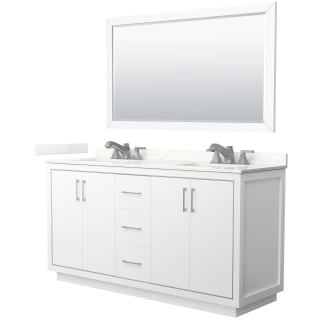 A thumbnail of the Wyndham Collection WCF111166D-QTZ-US3M58 White / Giotto Quartz Top / Brushed Nickel Hardware