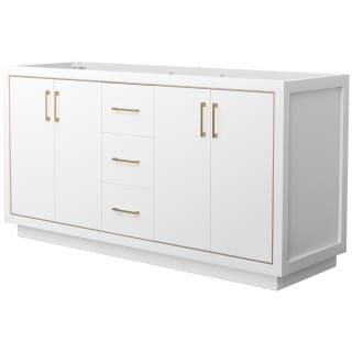 A thumbnail of the Wyndham Collection WCF1111-66D-CX-MXX White / Satin Bronze Hardware