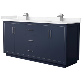 A thumbnail of the Wyndham Collection WCF1111-72D-VCA-MXX Dark Blue / Carrara Cultured Marble Top / Brushed Nickel Hardware