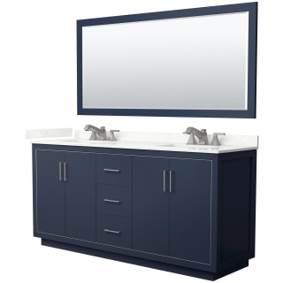 A thumbnail of the Wyndham Collection WCF111172D-QTZ-US3M70 Dark Blue / Giotto Quartz Top / Brushed Nickel Hardware