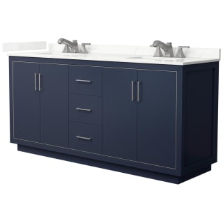 A thumbnail of the Wyndham Collection WCF111172D-QTZ-US3MXX Dark Blue / Giotto Quartz Top / Brushed Nickel Hardware