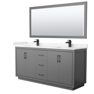 A thumbnail of the Wyndham Collection WCF1111-72D-VCA-M70 Dark Gray / Carrara Cultured Marble Top / Matte Black Hardware