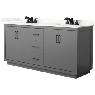 A thumbnail of the Wyndham Collection WCF111172D-QTZ-US3MXX Dark Gray / Giotto Quartz Top / Matte Black Hardware