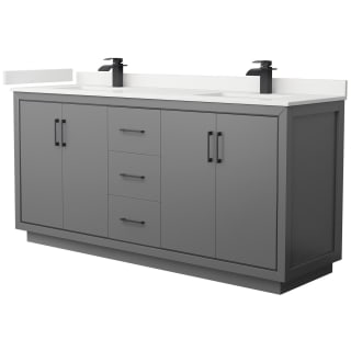 A thumbnail of the Wyndham Collection WCF111172D-QTZ-UNSMXX Dark Gray / White Quartz Top / Matte Black Hardware