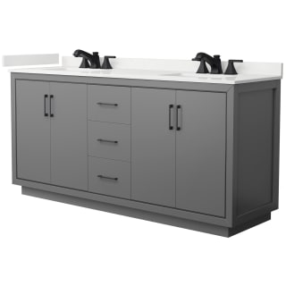 A thumbnail of the Wyndham Collection WCF111172D-QTZ-US3MXX Dark Gray / White Quartz Top / Matte Black Hardware