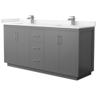 A thumbnail of the Wyndham Collection WCF1111-72D-VCA-MXX Dark Gray / Carrara Cultured Marble Top / Brushed Nickel Hardware