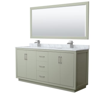A thumbnail of the Wyndham Collection WCF1111-72D-NAT-M70 Light Green / Brushed Nickel Hardware