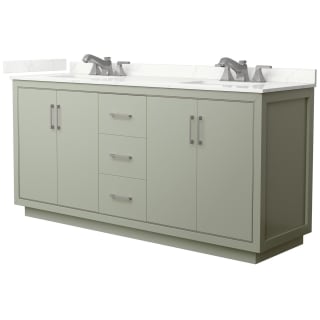 A thumbnail of the Wyndham Collection WCF111172D-QTZ-US3MXX Light Green / Giotto Quartz Top / Brushed Nickel Hardware