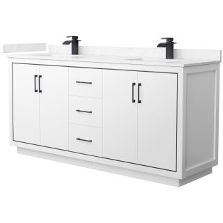 A thumbnail of the Wyndham Collection WCF1111-72D-VCA-MXX White / Carrara Cultured Marble Top / Matte Black Hardware