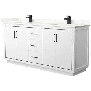 A thumbnail of the Wyndham Collection WCF111172D-QTZ-UNSMXX White / Giotto Quartz Top / Matte Black Hardware