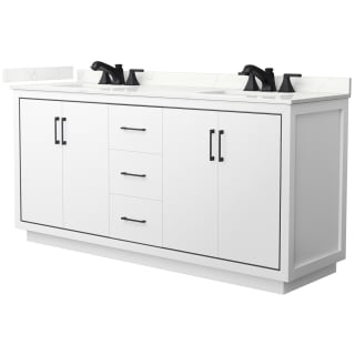 A thumbnail of the Wyndham Collection WCF111172D-QTZ-US3MXX White / Giotto Quartz Top / Matte Black Hardware