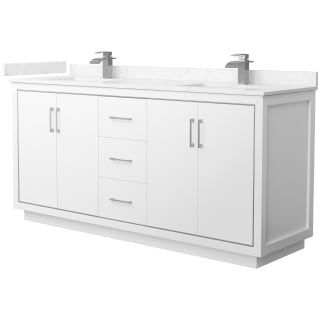A thumbnail of the Wyndham Collection WCF1111-72D-VCA-MXX White / Carrara Cultured Marble Top / Brushed Nickel Hardware