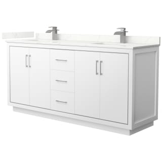 A thumbnail of the Wyndham Collection WCF111172D-QTZ-UNSMXX White / Giotto Quartz Top / Brushed Nickel Hardware