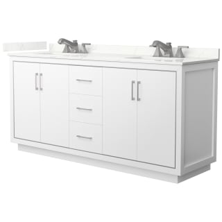 A thumbnail of the Wyndham Collection WCF111172D-QTZ-US3MXX White / Giotto Quartz Top / Brushed Nickel Hardware