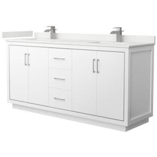 A thumbnail of the Wyndham Collection WCF111172D-QTZ-UNSMXX White / White Quartz Top / Brushed Nickel Hardware