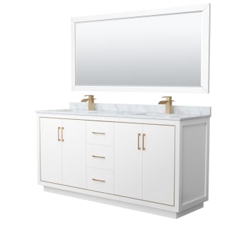 A thumbnail of the Wyndham Collection WCF1111-72D-NAT-M70 White / Satin Bronze Hardware