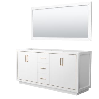 A thumbnail of the Wyndham Collection WCF1111-72D-CX-M70 White / Satin Bronze Hardware