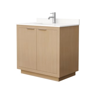 A thumbnail of the Wyndham Collection WCF282836S-QTZ-UNSMXX Light Straw / White Quartz Top / Brushed Nickel Hardware