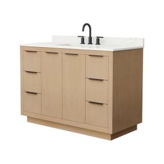 A thumbnail of the Wyndham Collection WCF282848S-QTZ-US3MXX Light Straw / Giotto Quartz Top / Matte Black Hardware