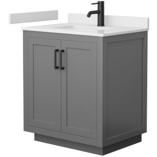 A thumbnail of the Wyndham Collection WCF2929-30S-VCA-MXX Dark Gray / White Cultured Marble Top / Matte Black Hardware