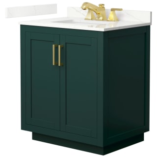 A thumbnail of the Wyndham Collection WCF292930S-QTZ-US3MXX Green / Giotto Quartz Top / Brushed Gold Hardware