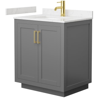 A thumbnail of the Wyndham Collection WCF2929-30S-VCA-MXX Dark Gray / Carrara Cultured Marble Top / Brushed Gold Hardware