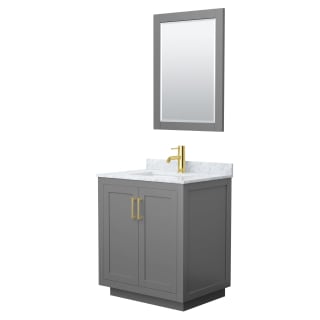 A thumbnail of the Wyndham Collection WCF2929-30S-NAT-M24 Dark Gray / White Carrara Marble Top / Brushed Gold Hardware