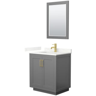 A thumbnail of the Wyndham Collection WCF292930S-QTZ-UNSM24 Dark Gray / Giotto Quartz Top / Brushed Gold Hardware